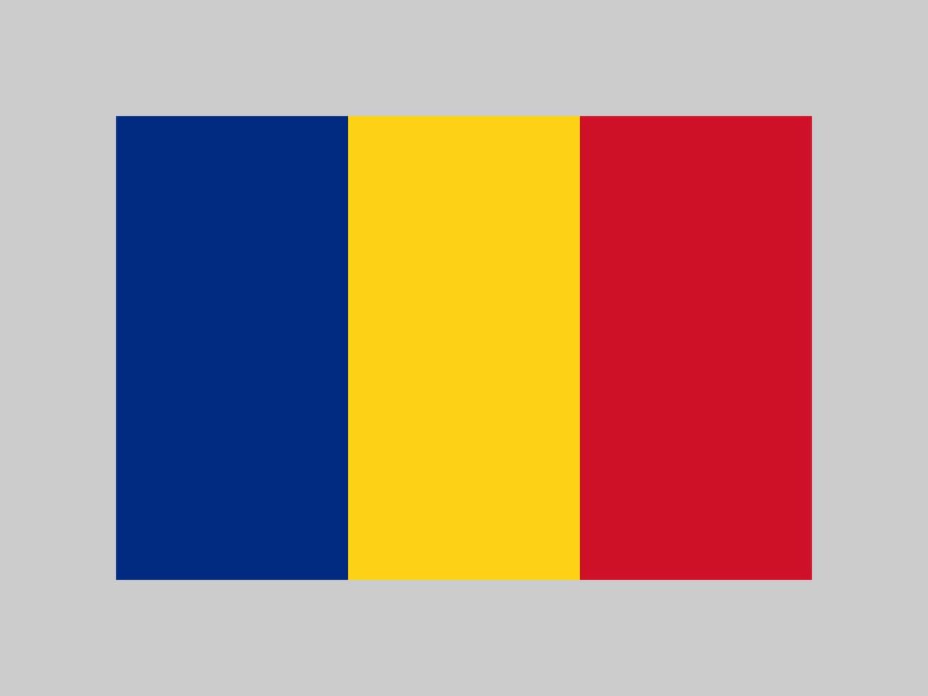 Romania flag, official colors and proportion. Vector illustration.