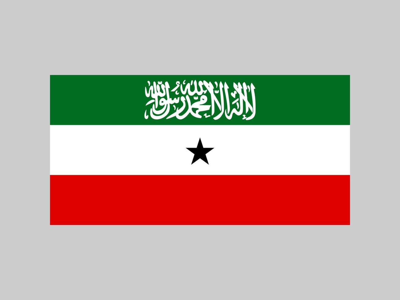 Somaliland flag, official colors and proportion. Vector illustration.