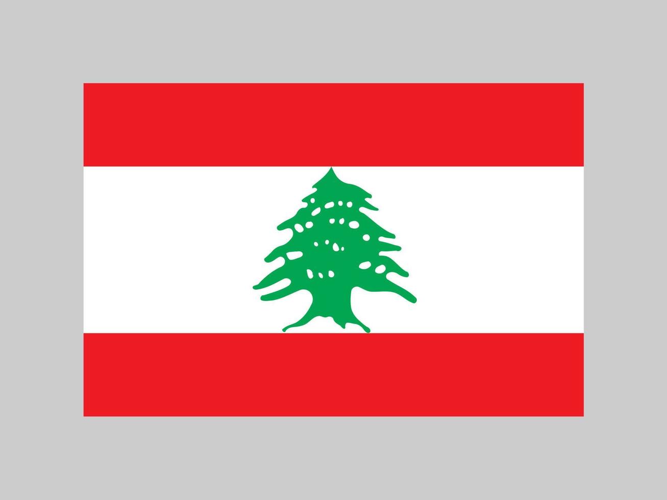 Lebanon flag, official colors and proportion. Vector illustration.