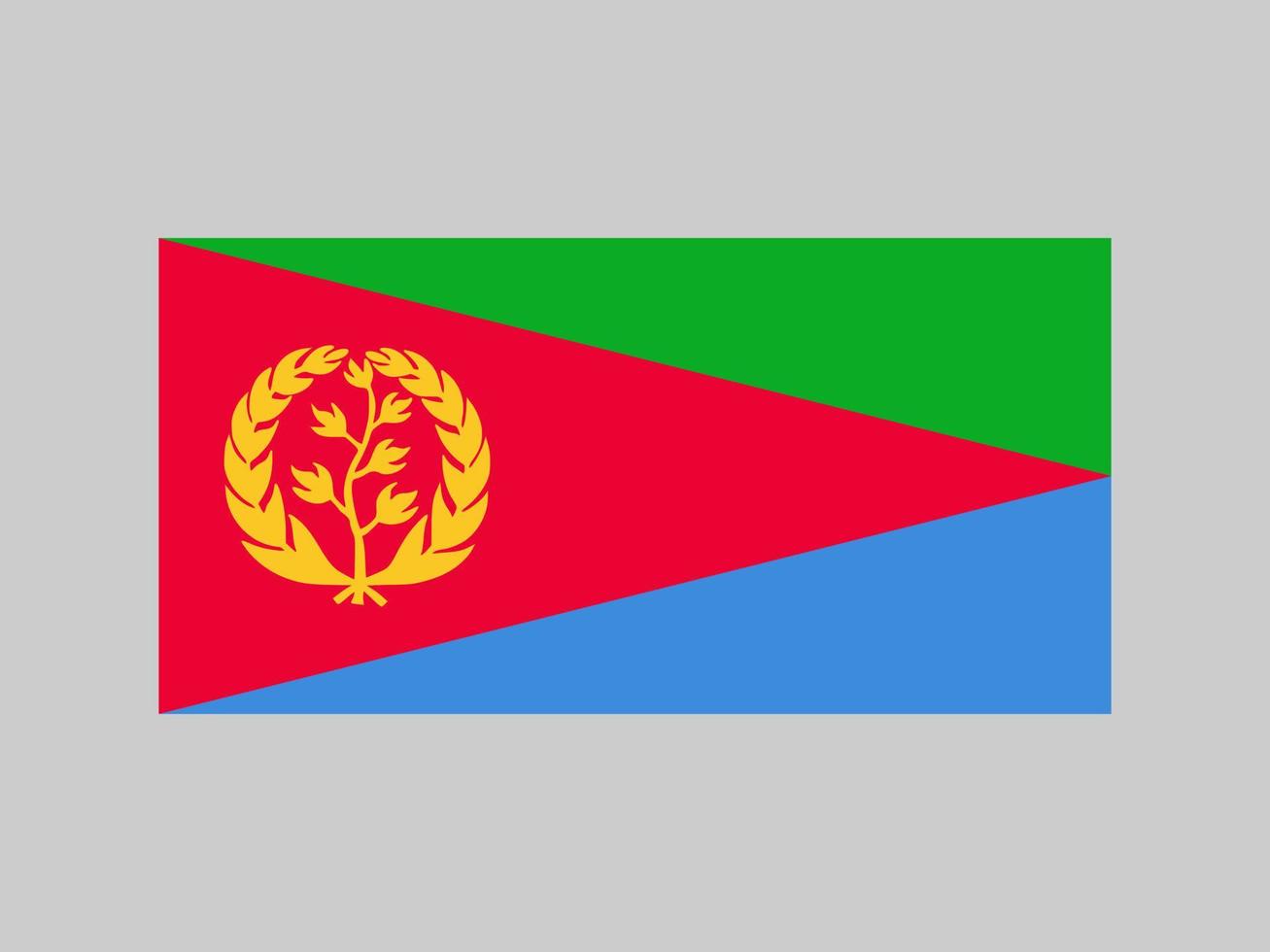 Eritrea flag, official colors and proportion. Vector illustration.