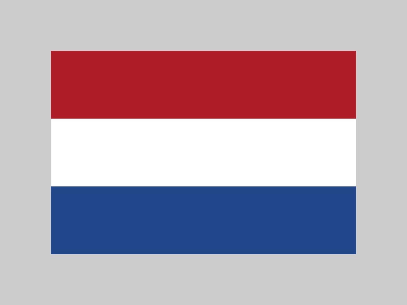 Netherlands flag, official colors and proportion. Vector illustration.