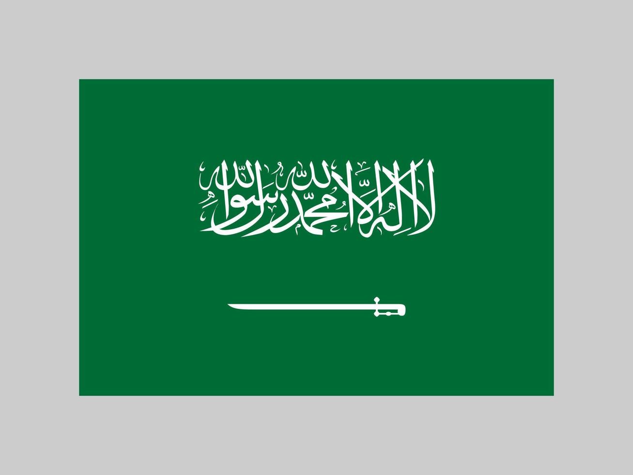 bandera de arabia saudita, colores oficiales y proporción. ilustración vectorial vector