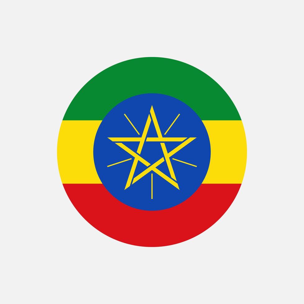 Country Ethiopia. Ethiopia flag. Vector illustration.