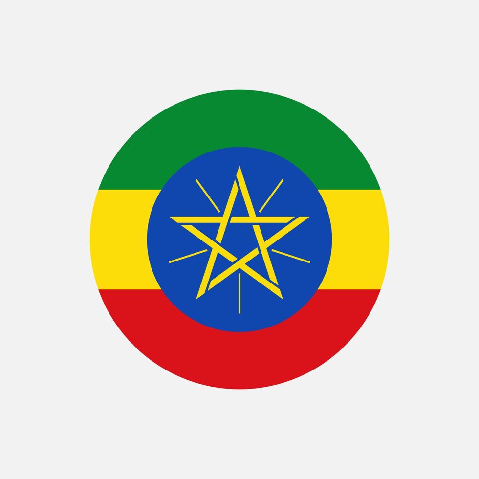 Country Ethiopia. Ethiopia flag. Vector illustration.