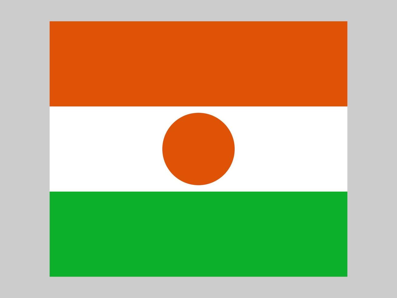 Niger flag, official colors and proportion. Vector illustration.