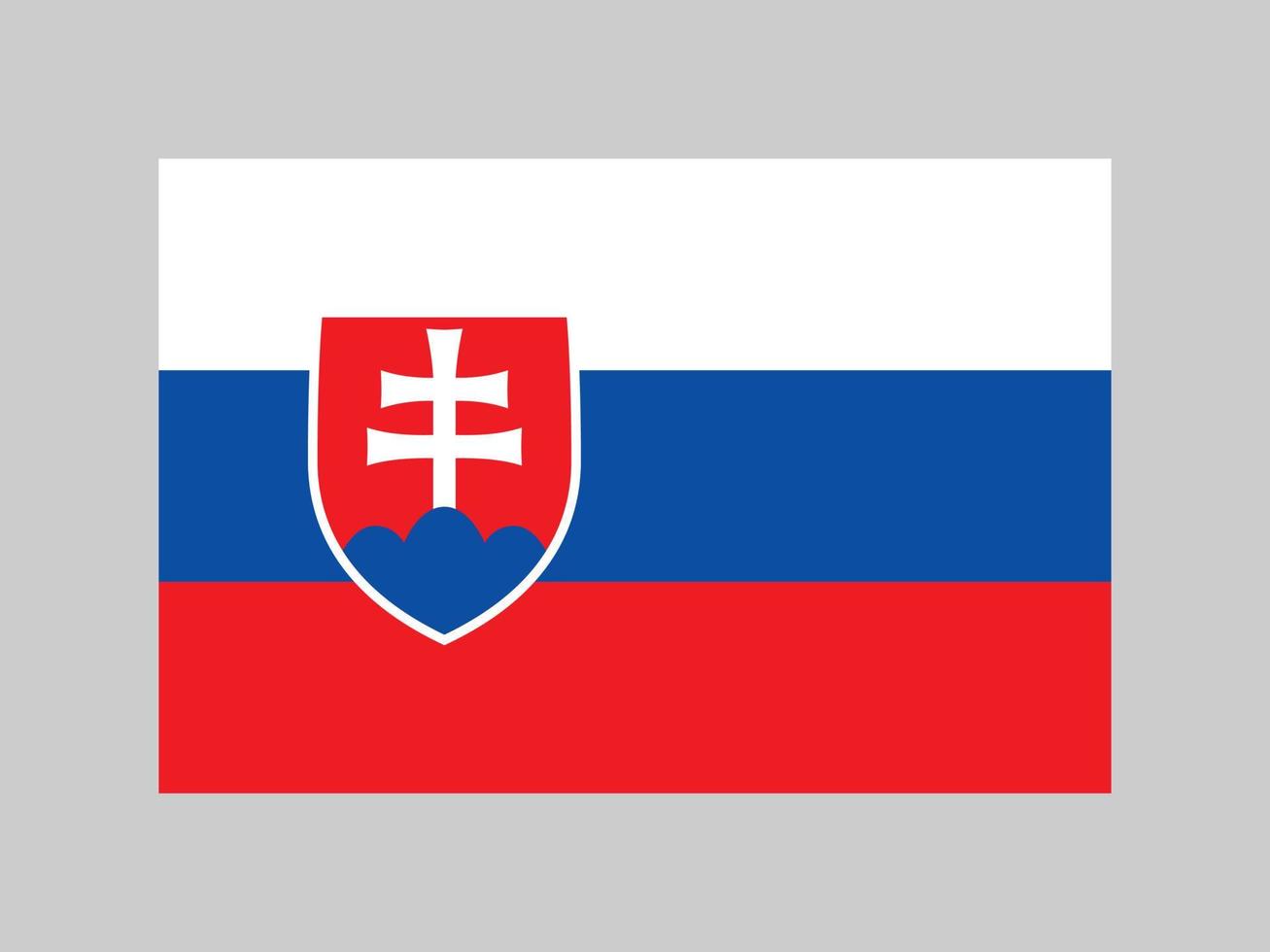 Slovakia flag, official colors and proportion. Vector illustration.