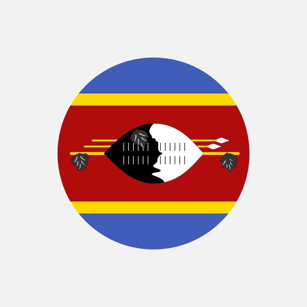 Country Eswatini. Eswatini flag. Vector illustration.