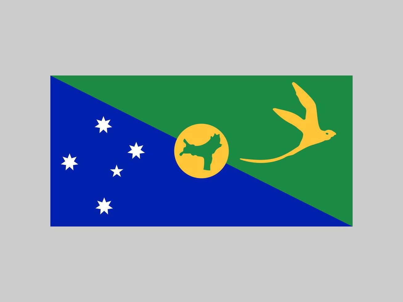 Christmas Island flag, official colors and proportion. Vector illustration.