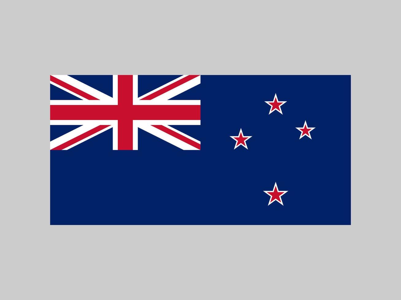 New Zealand flag, official colors and proportion. Vector illustration.