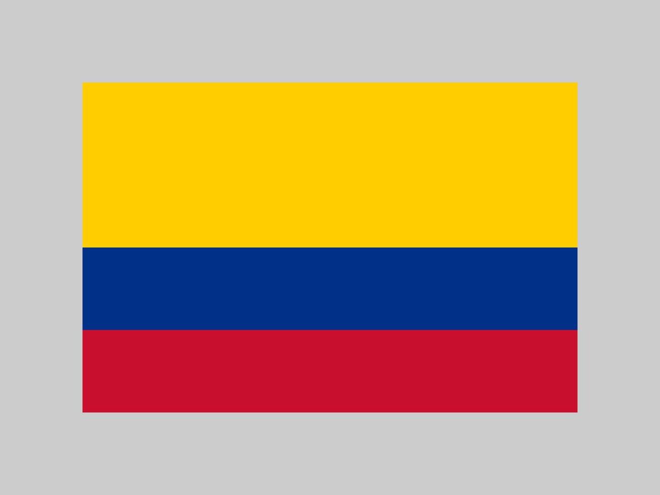 bandera de colombia, colores oficiales y proporción. ilustración vectorial vector