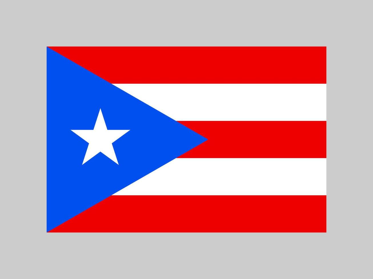 Puerto Rico flag, official colors and proportion. Vector illustration.