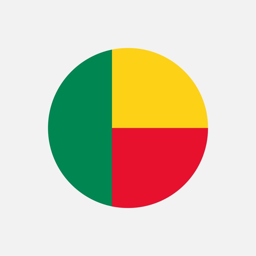 Country Benin. Benin flag. Vector illustration.