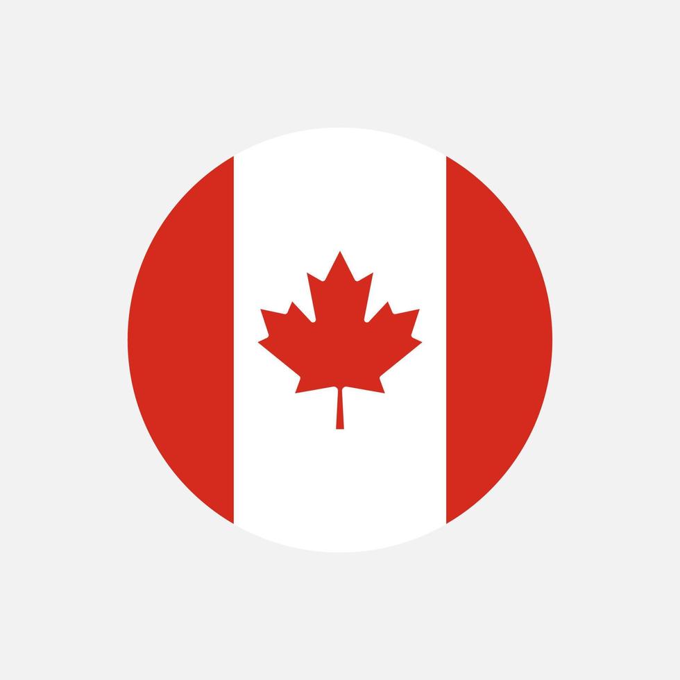 Country Canada. Canada flag. Vector illustration.