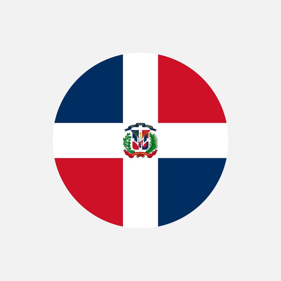 Country Dominican Republic. Dominican Republic flag. Vector illustration.