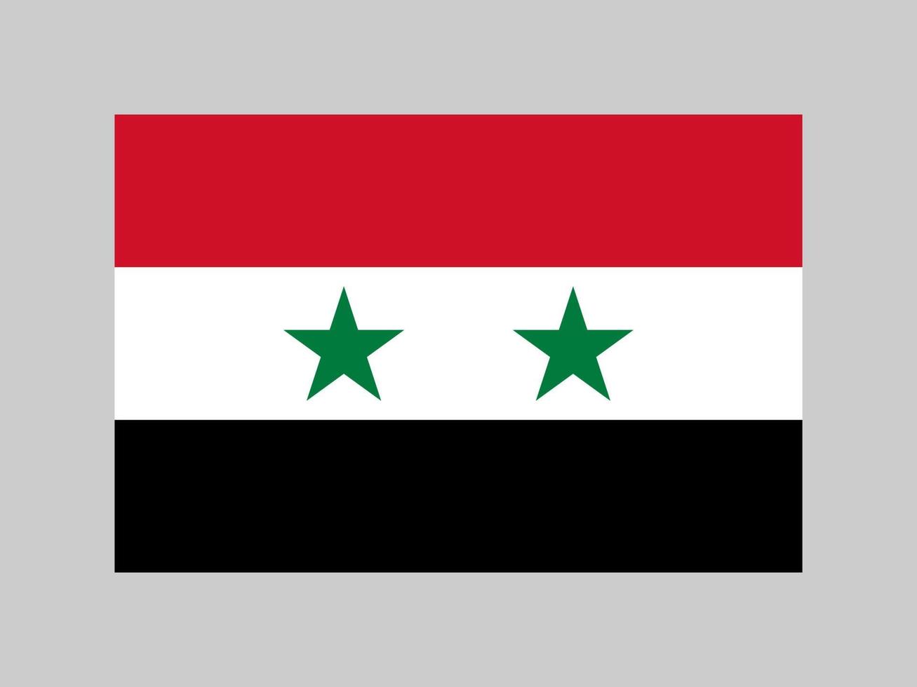 Syria flag, official colors and proportion. Vector illustration.