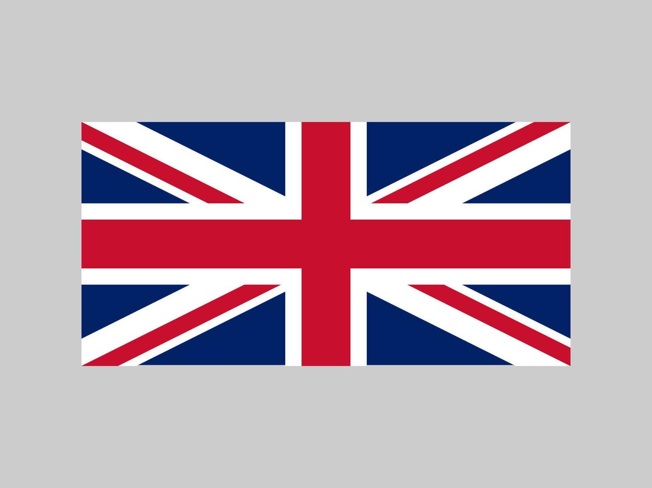 United Kingdom flag, official colors and proportion. Vector illustration.