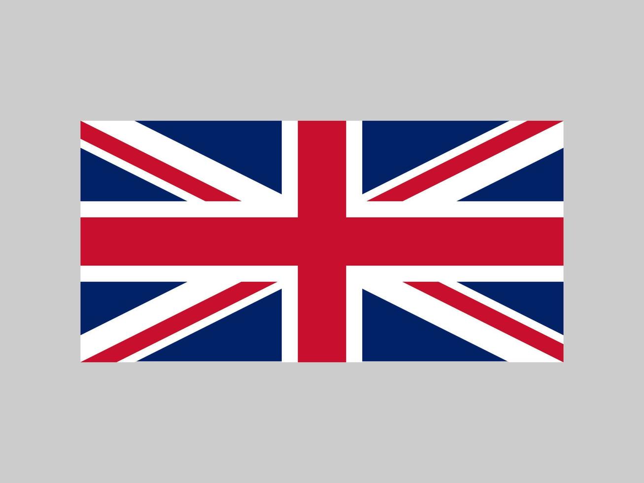 United Kingdom flag, official colors and proportion. Vector illustration.