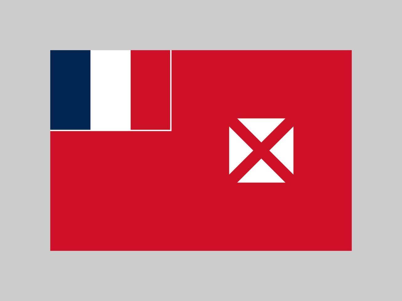 Bandera de wallis y futuna, colores oficiales y proporciones. ilustración vectorial vector