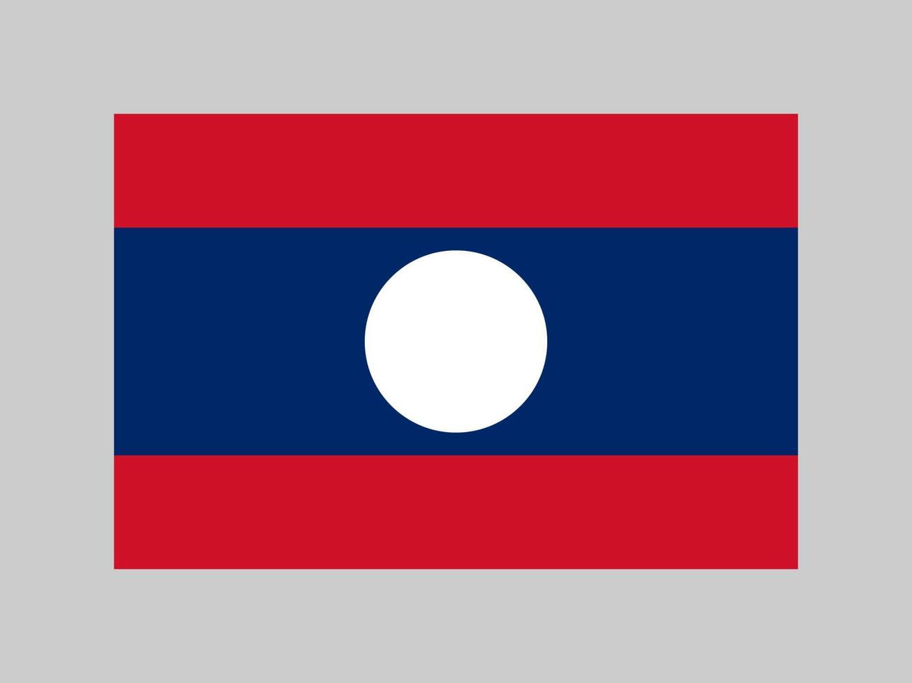 bandera de laos, colores oficiales y proporción. ilustración vectorial vector