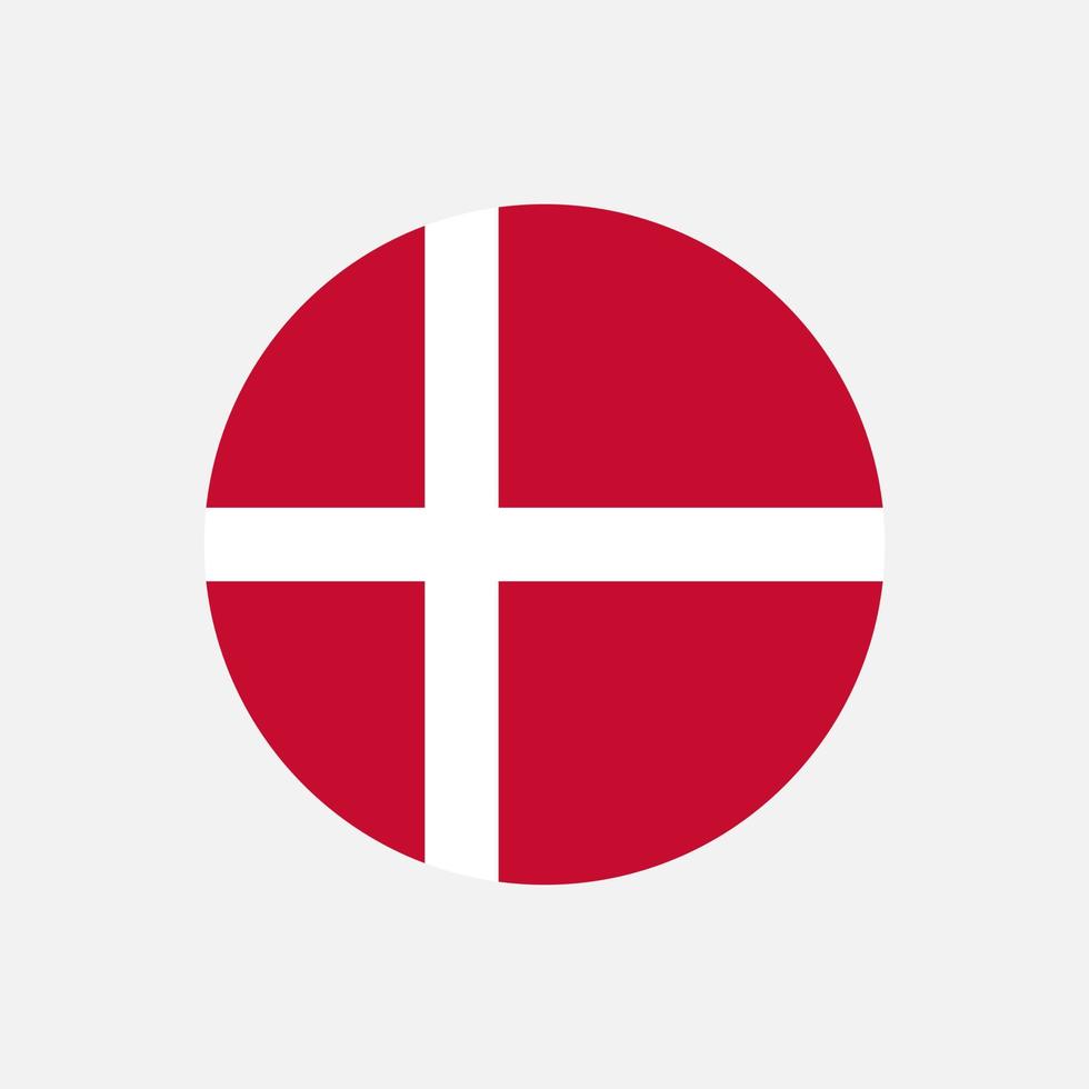 Country Denmark. Denmark flag. Vector illustration.