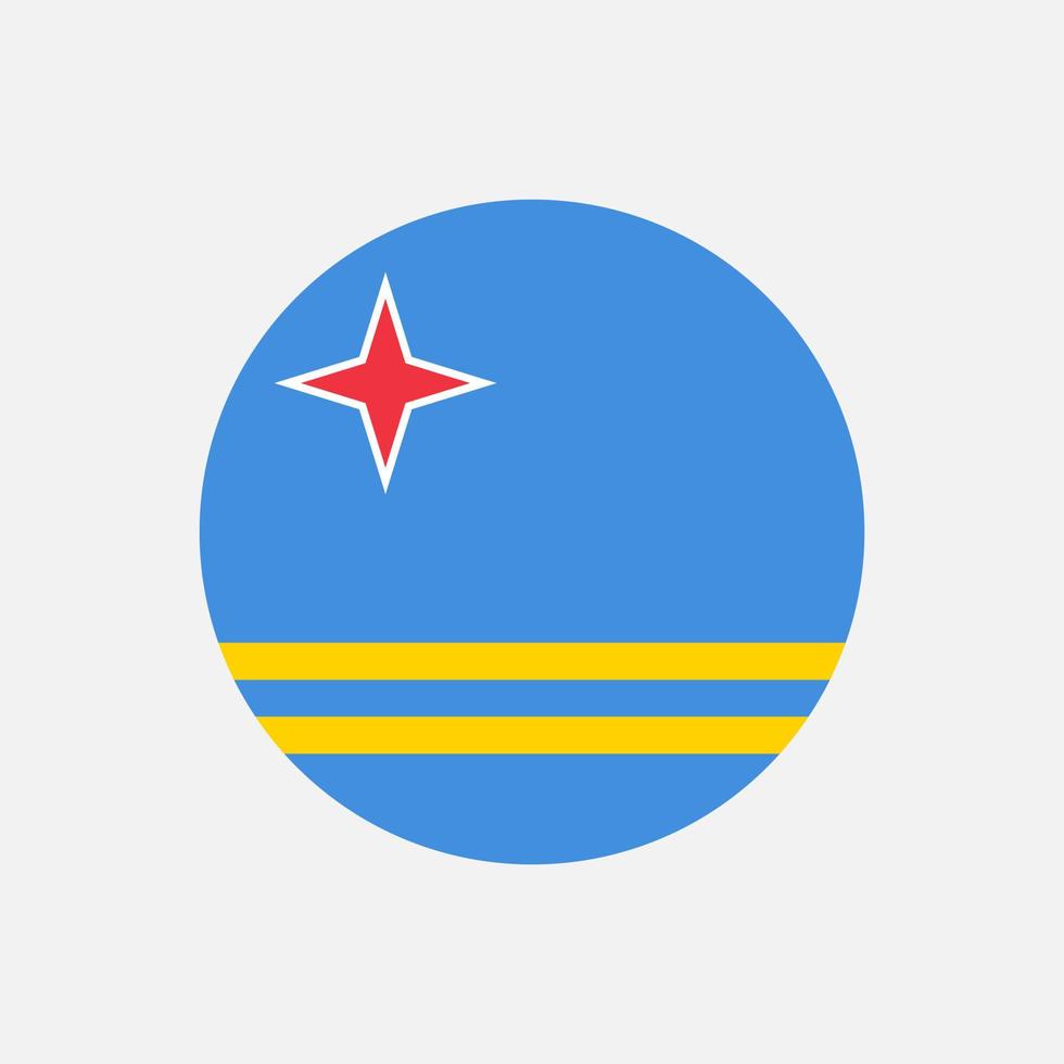 Country Aruba. Aruba flag. Vector illustration.