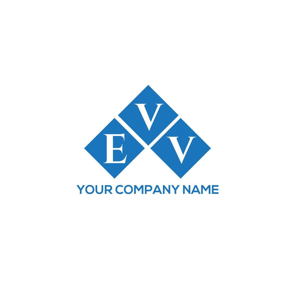 diseño de logotipo de letra evv sobre fondo blanco. concepto de logotipo de letra de iniciales creativas evv. diseño de letras evv. vector