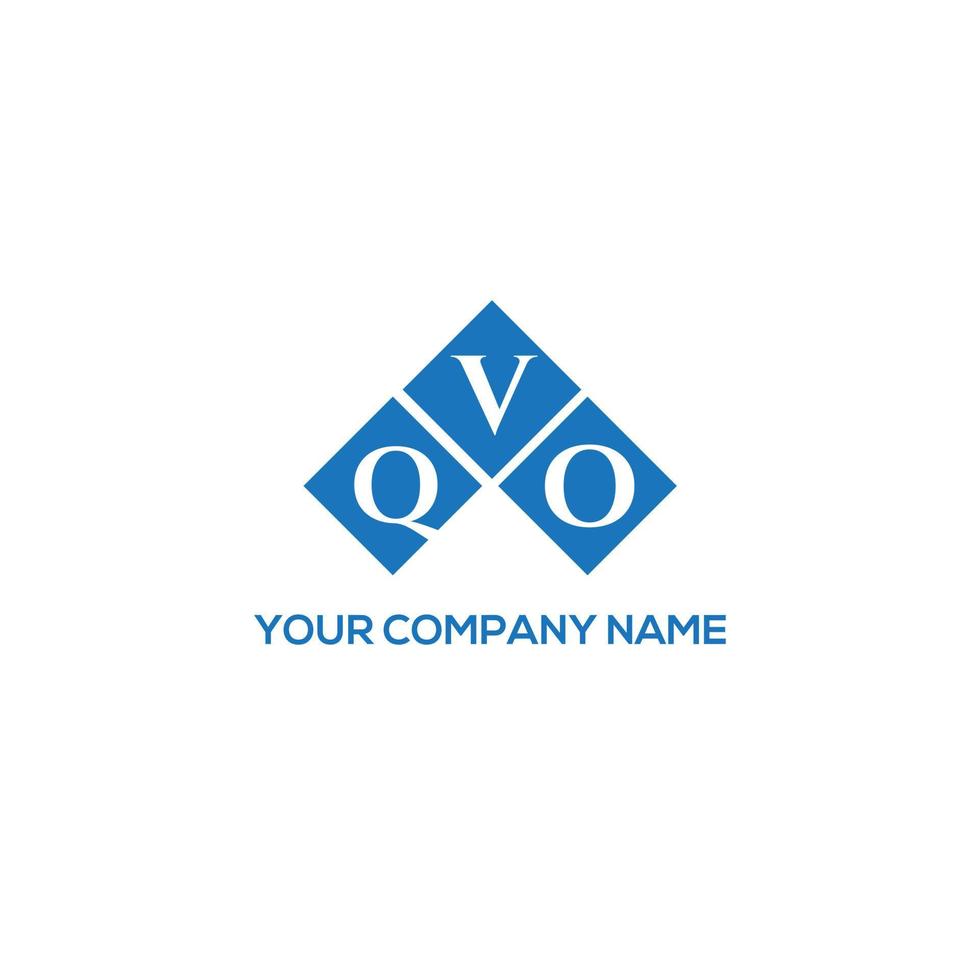 diseño de logotipo de letra qvo sobre fondo blanco. concepto de logotipo de letra inicial creativa qvo. diseño de letra qvo. vector