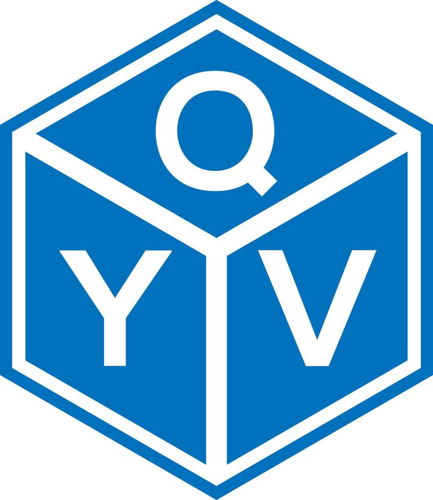 QYV letter logo design on black background. QYV creative initials letter logo concept. QYV letter design. vector