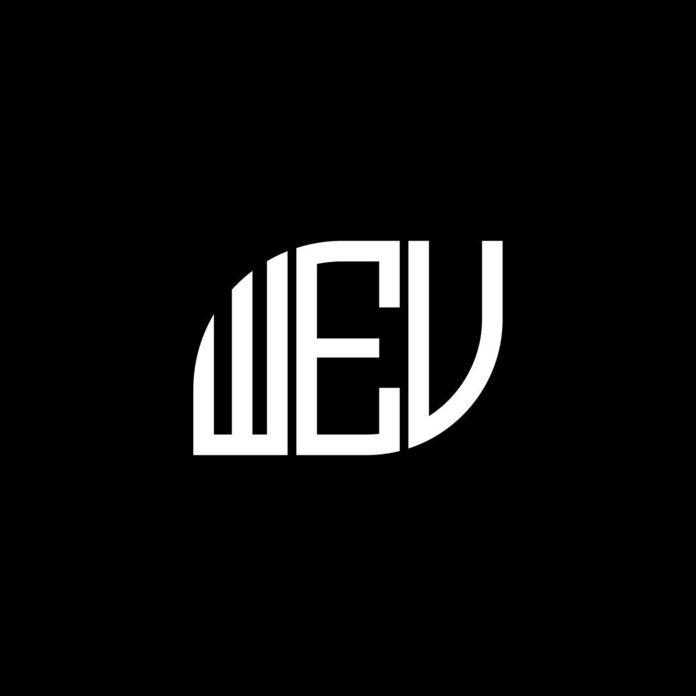 concepto de logotipo de letra de iniciales creativas wev. diseño de letras wev. diseño de logotipo de letras wev sobre fondo negro. concepto de logotipo de letra de iniciales creativas wev. diseño de letras wev. vector