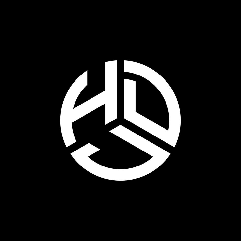 HDJ letter logo design on white background. HDJ creative initials letter logo concept. HDJ letter design. vector