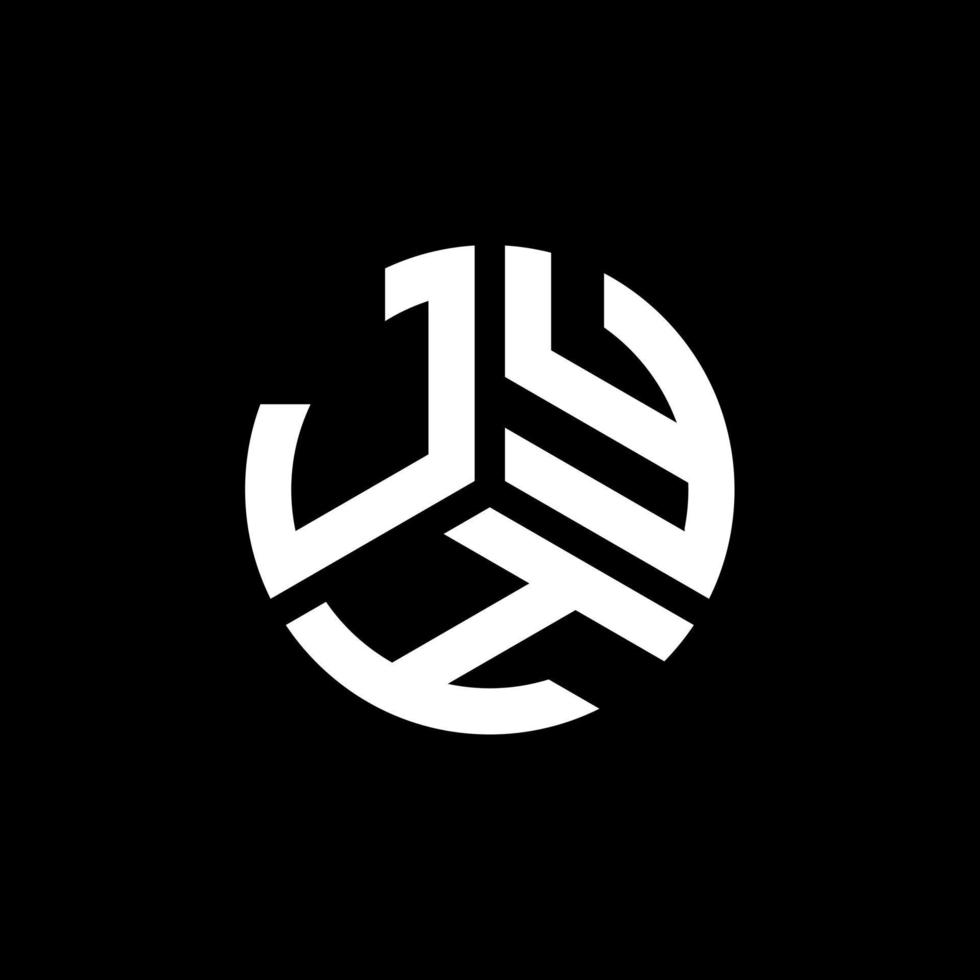 JYH letter logo design on black background. JYH creative initials letter logo concept. JYH letter design. vector