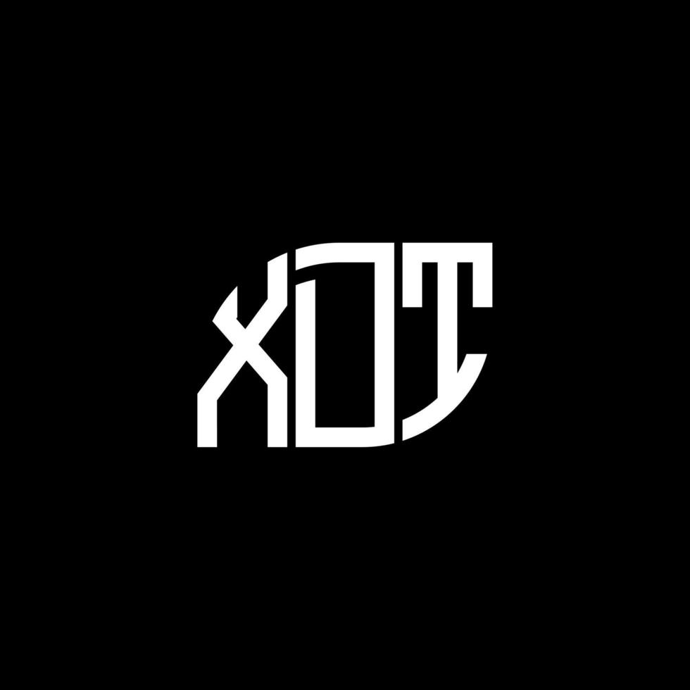 . XDT letter design.XDT letter logo design on black background. XDT creative initials letter logo concept. XDT letter design.XDT letter logo design on black background. X vector