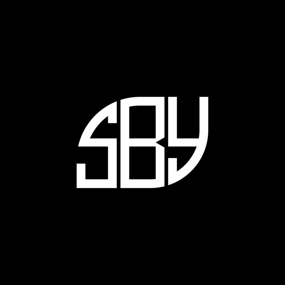 diseño del logotipo de la letra sby sobre fondo negro. concepto de logotipo de letra de iniciales creativas sby. diseño de letra sby. vector