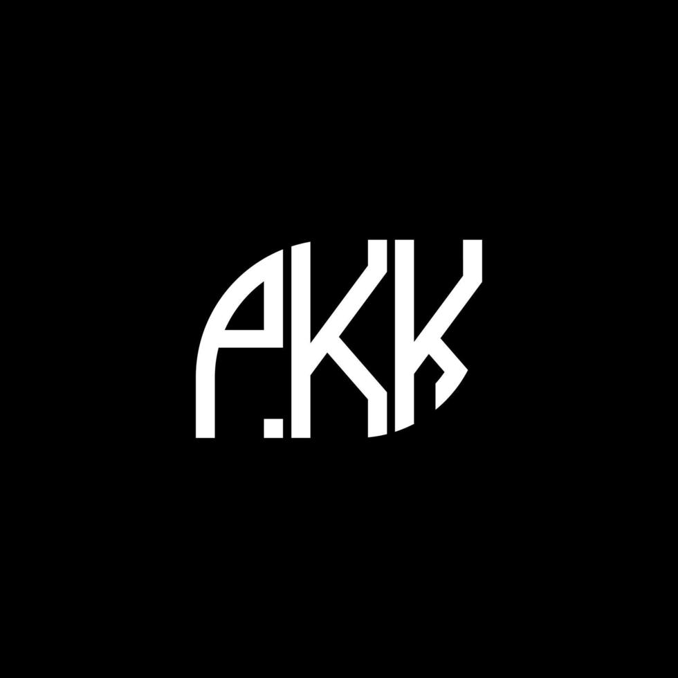 diseño de logotipo de letra pkk sobre fondo negro.concepto de logotipo de letra inicial creativa pkk.diseño de letra vectorial pkk. vector