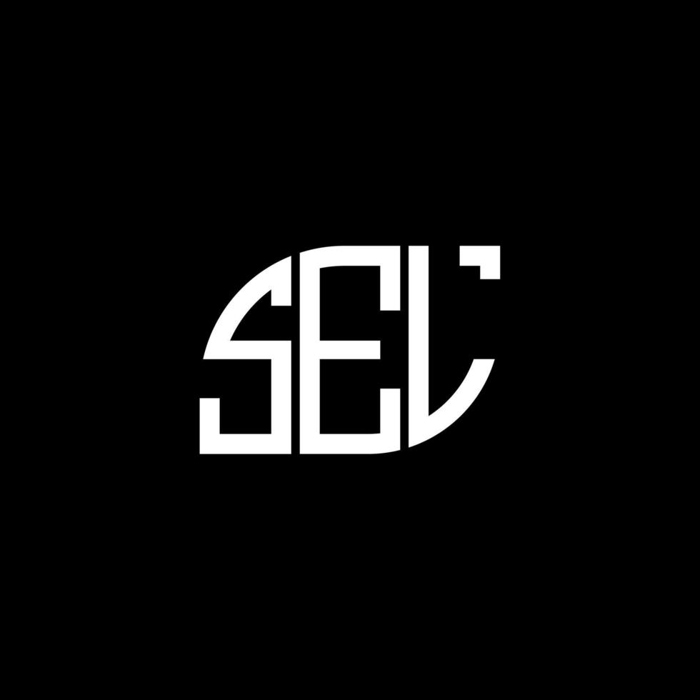 SEL letter logo design on black background. SEL creative initials letter logo concept. SEL letter design. vector