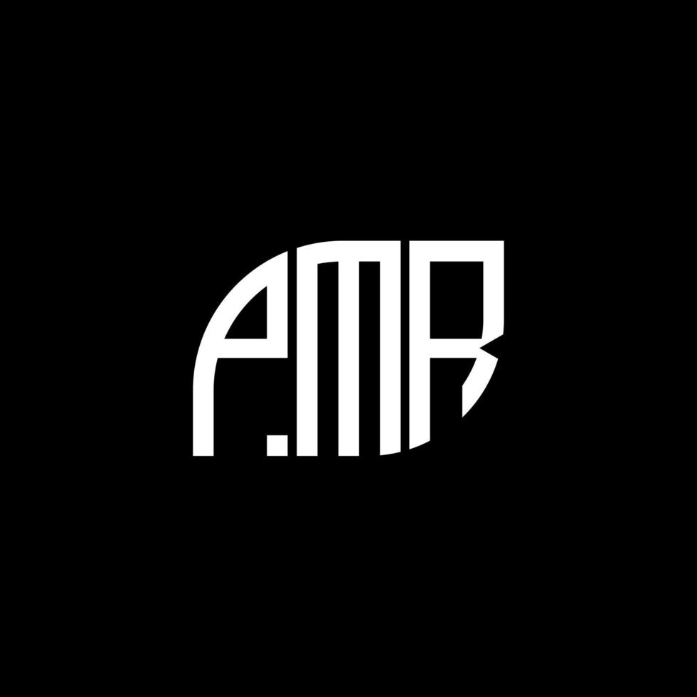 diseño de logotipo de letra pmr sobre fondo negro. concepto de logotipo de letra inicial creativa pmr. diseño de letra vectorial pmr. vector