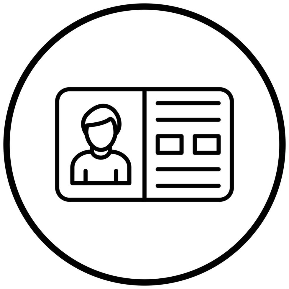 Identification Card Icon Style vector