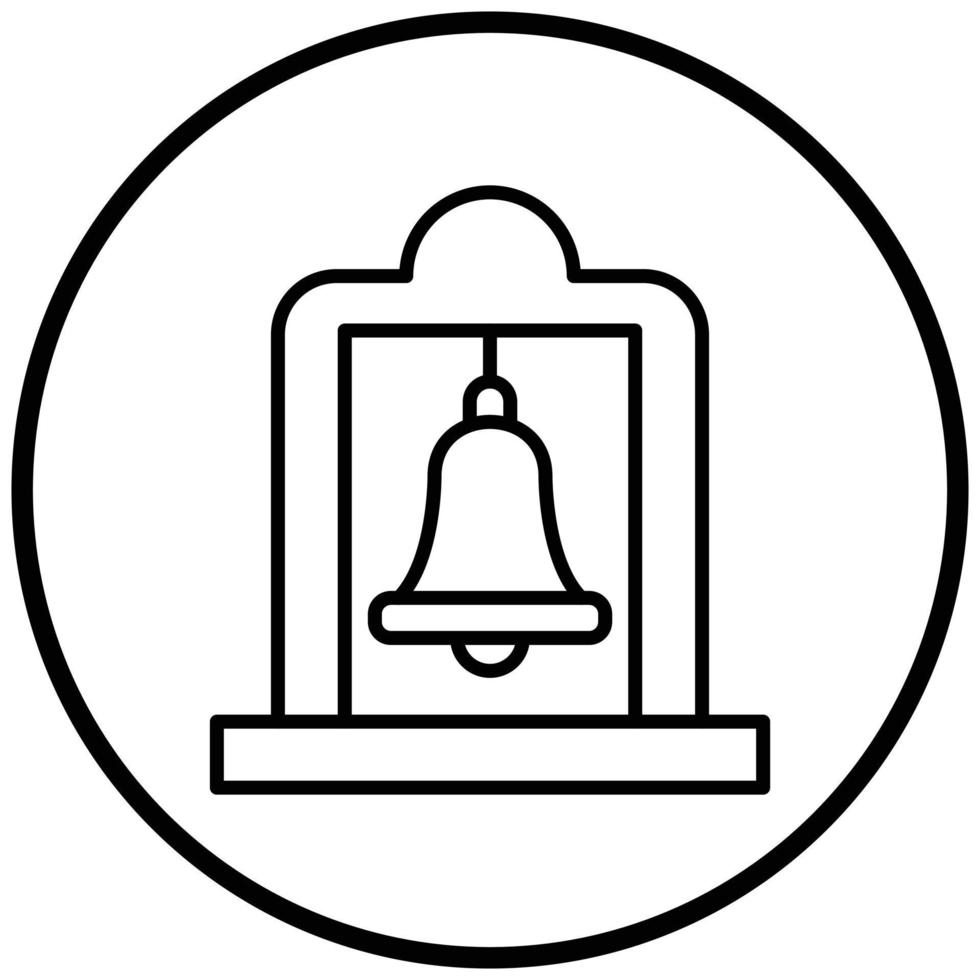 Bell Tower Icon Style vector