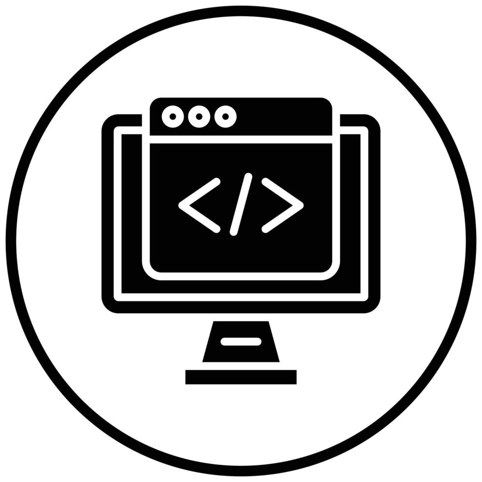 estilo de icono de programación vector