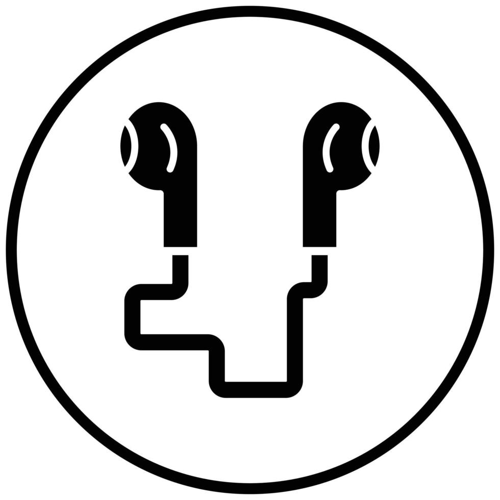 Earphones Icon Style vector