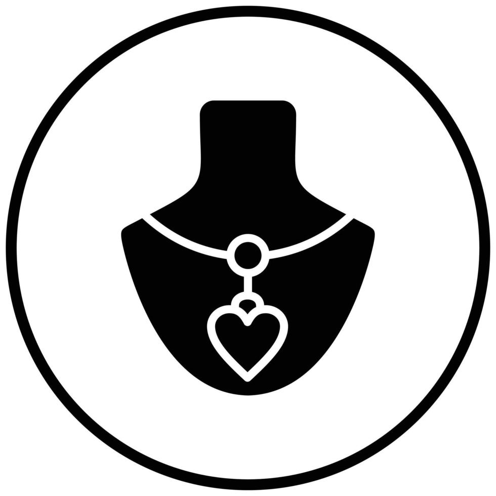 estilo de icono de collar vector