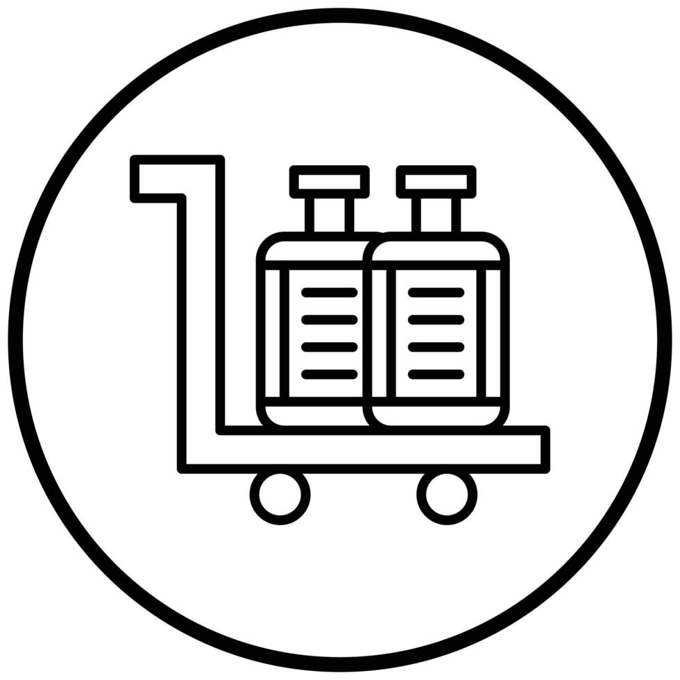 Airport Cart Icon Style vector