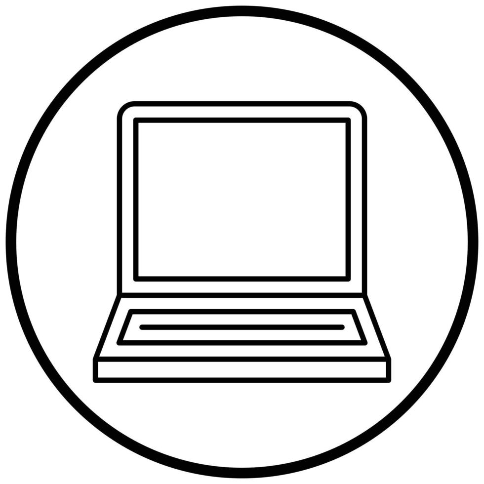 estilo de icono de computadora portátil vector