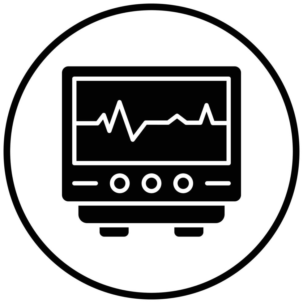 estilo de icono de cardiograma vector