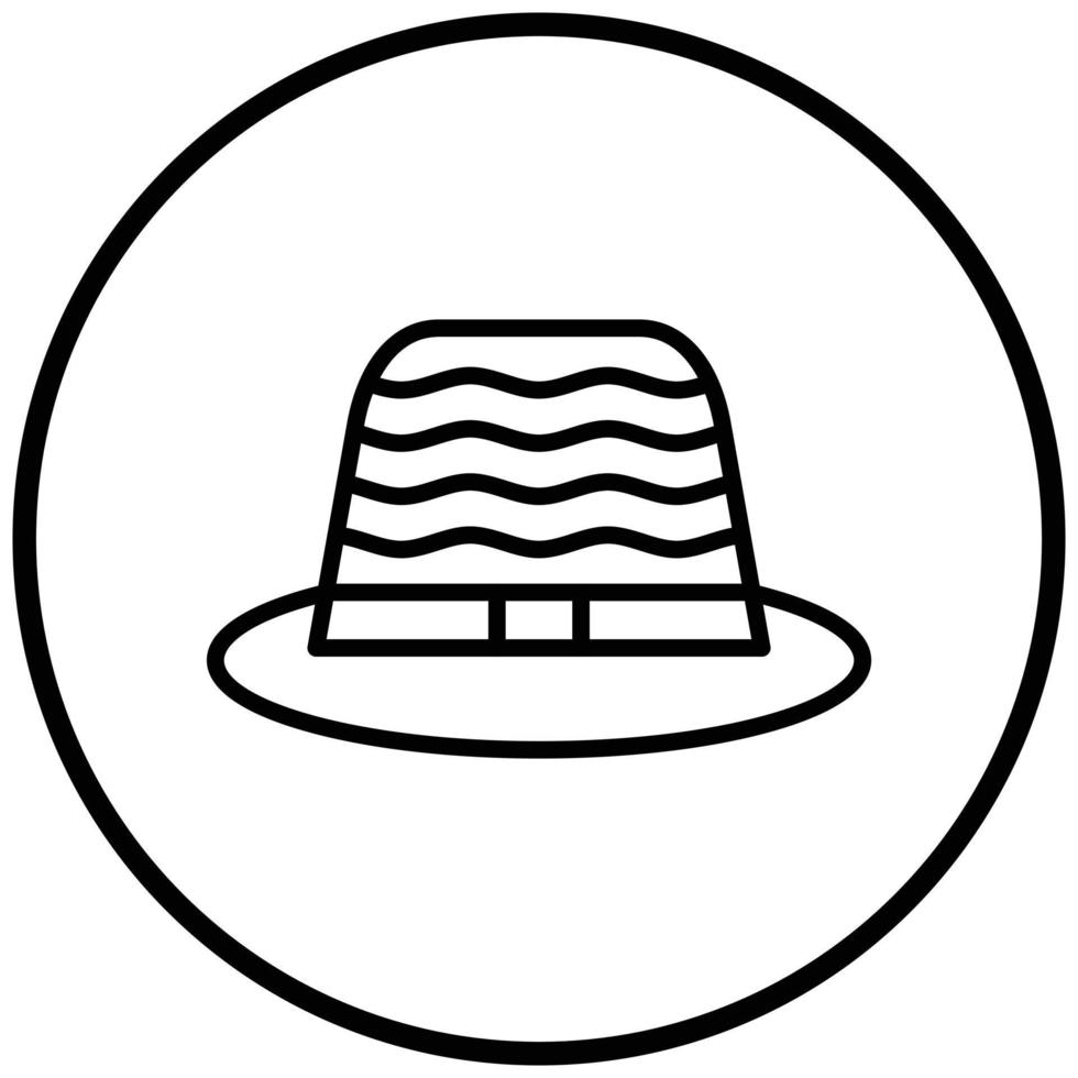estilo de icono de sombrero vector