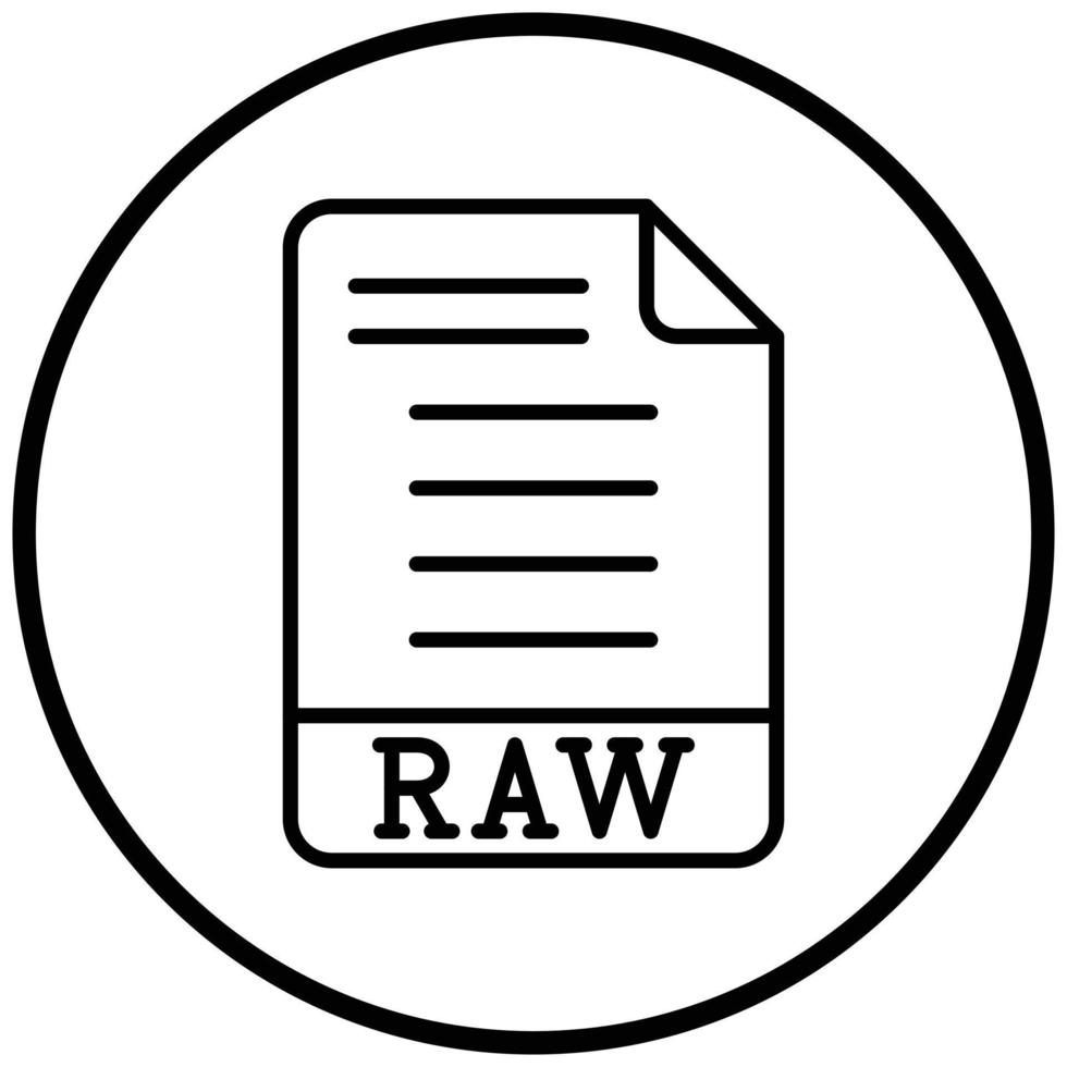 RAW Icon Style vector