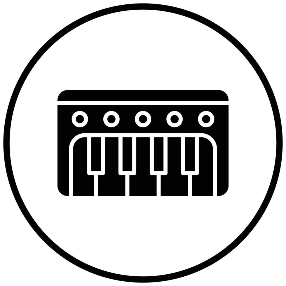 Piano keyboard Icon Style vector