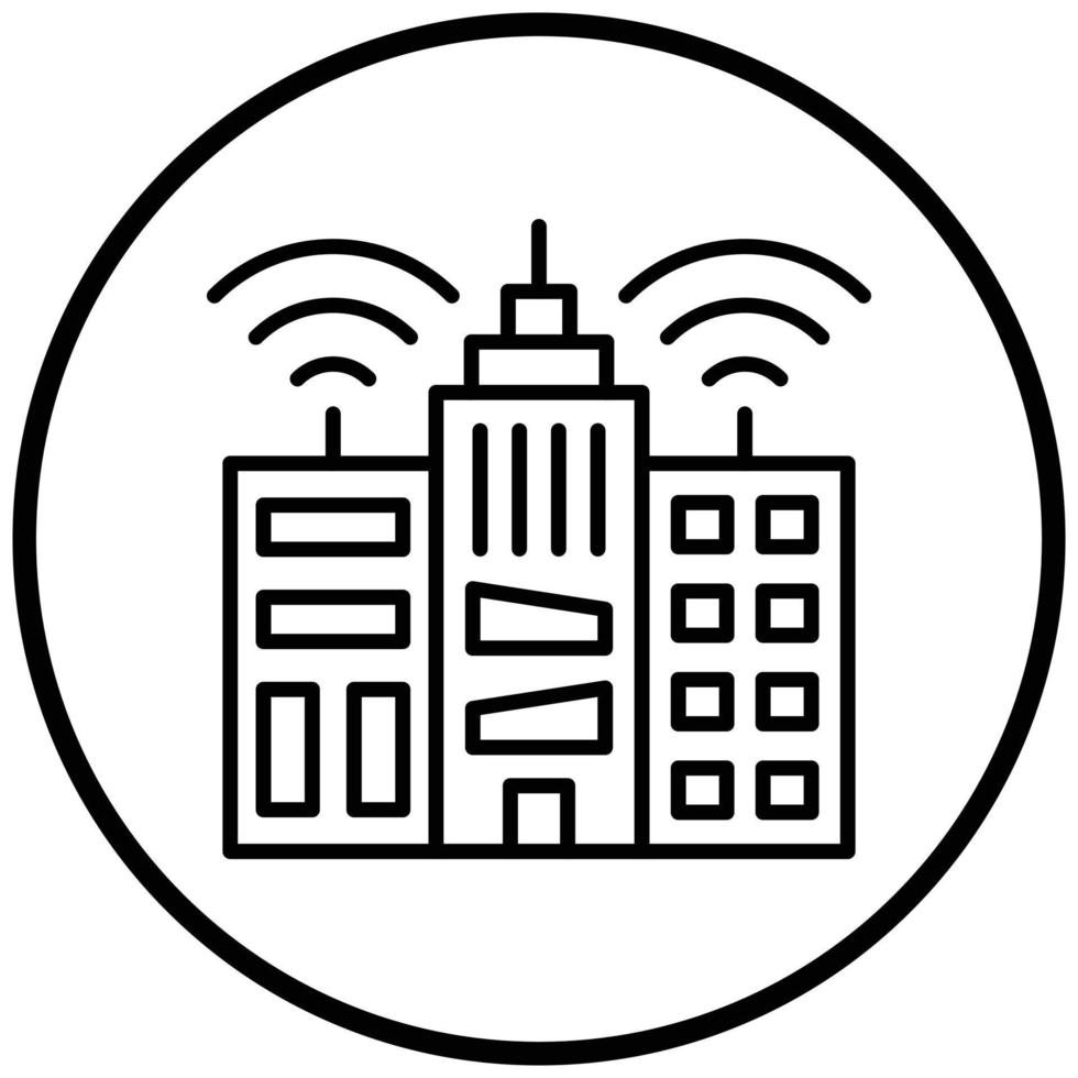 Smart City Icon Style vector