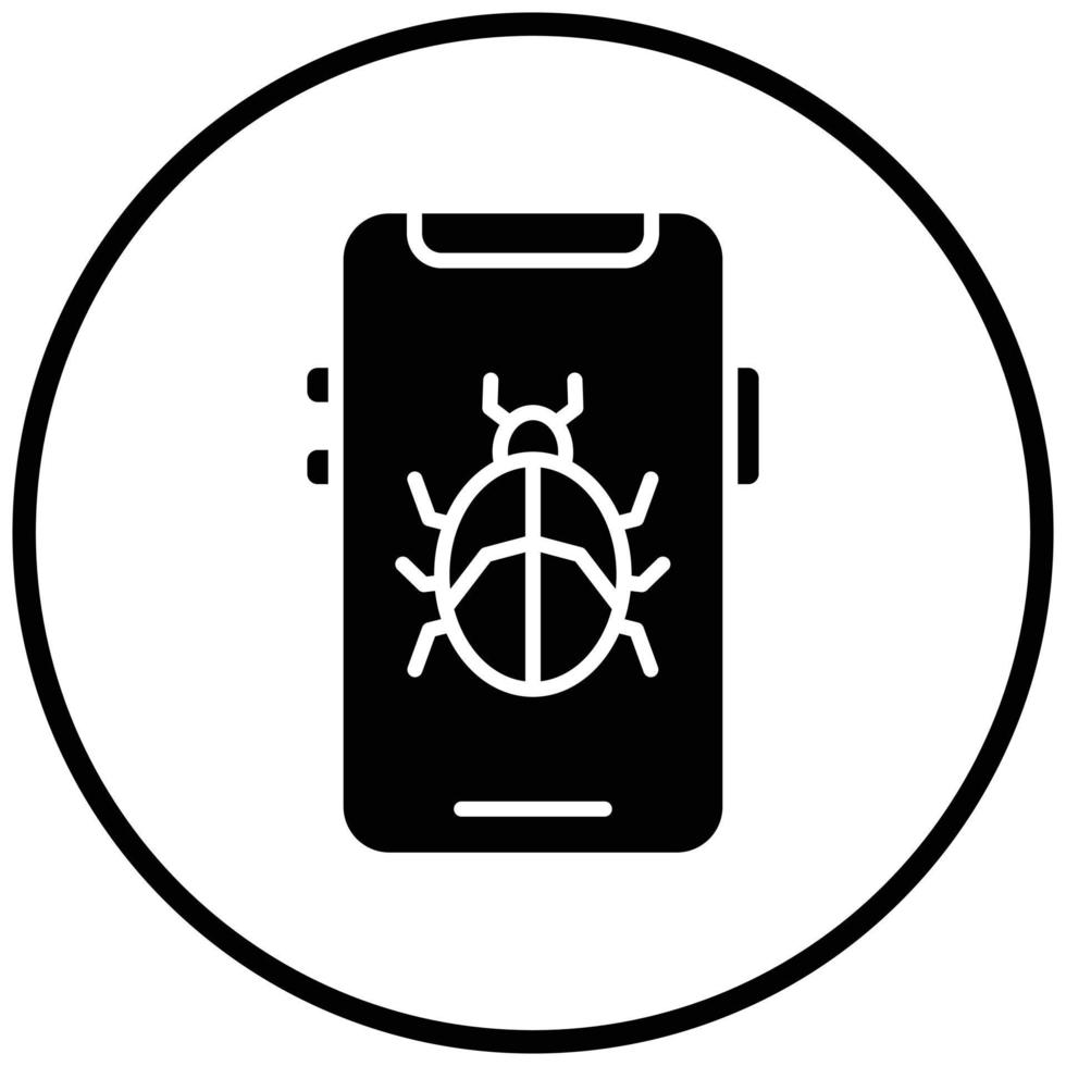 Phone Virus Icon Style vector