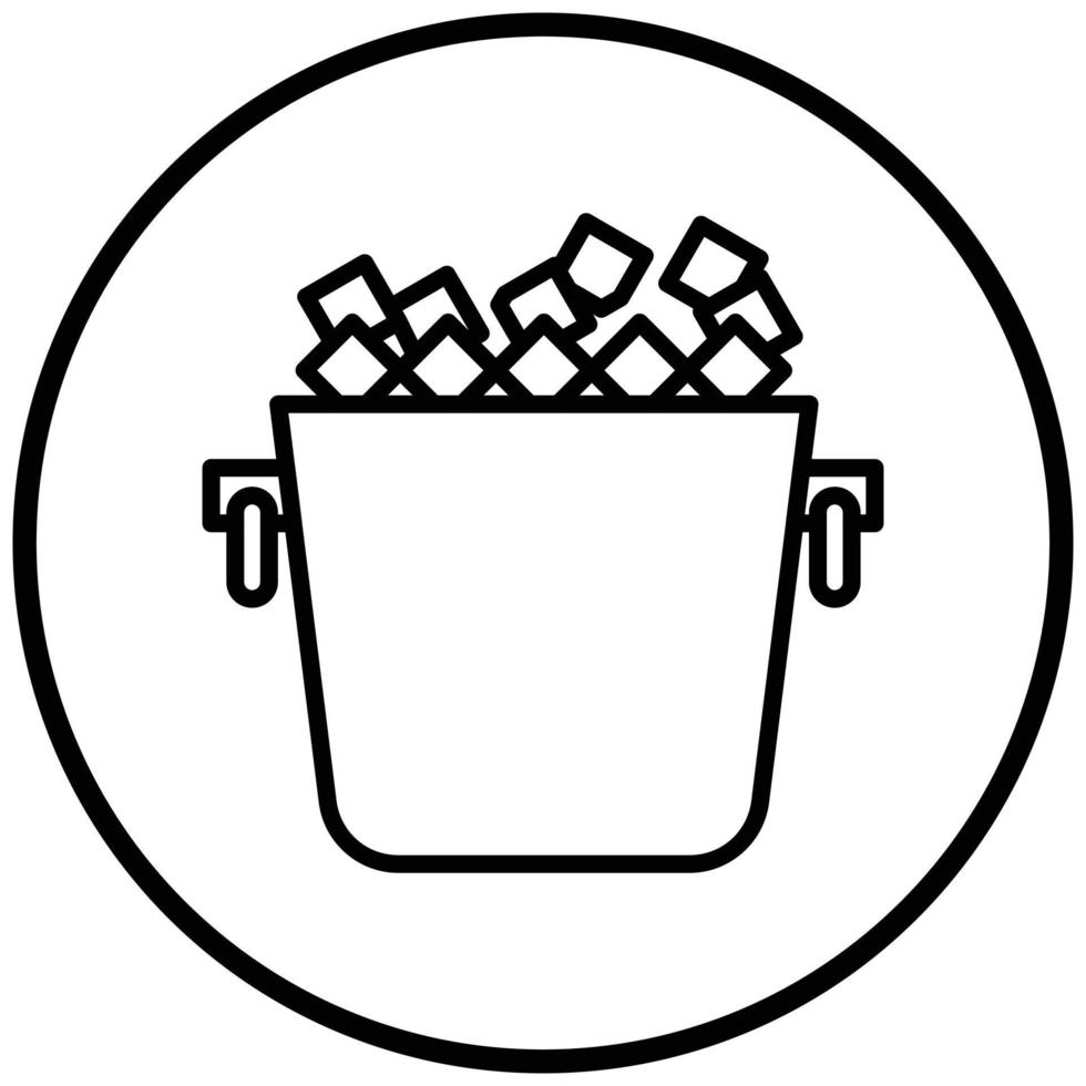 Ice Bucket Icon Style vector